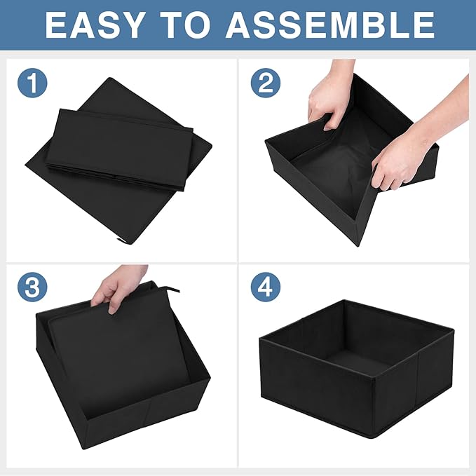 Criusia Drawer Organizer Clothes 12 Pack