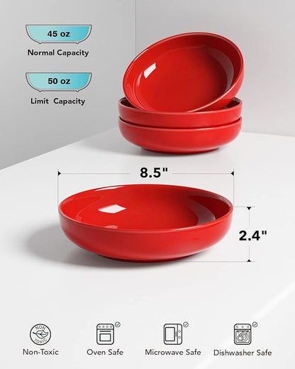 LE TAUCI Pasta Bowls 45 oz, Salad Bowls Set