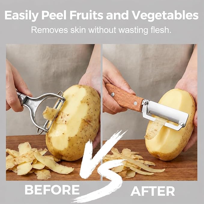 2Pcs Vegetable Peelers For Kitchen, Premium Fruit Stainless Steel Peeler