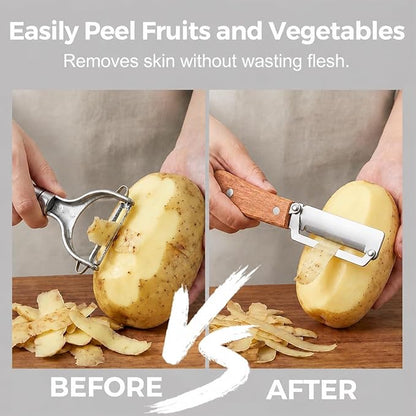2Pcs Vegetable Peelers For Kitchen, Premium Fruit Stainless Steel Peeler