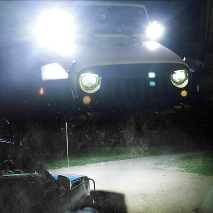 4 Inch Led Pod 60W 12000LM Triple Row Spot Flood Combo Off Road Fog Driving Light for Truck ATV UTV SUV Boat, 8 Pack