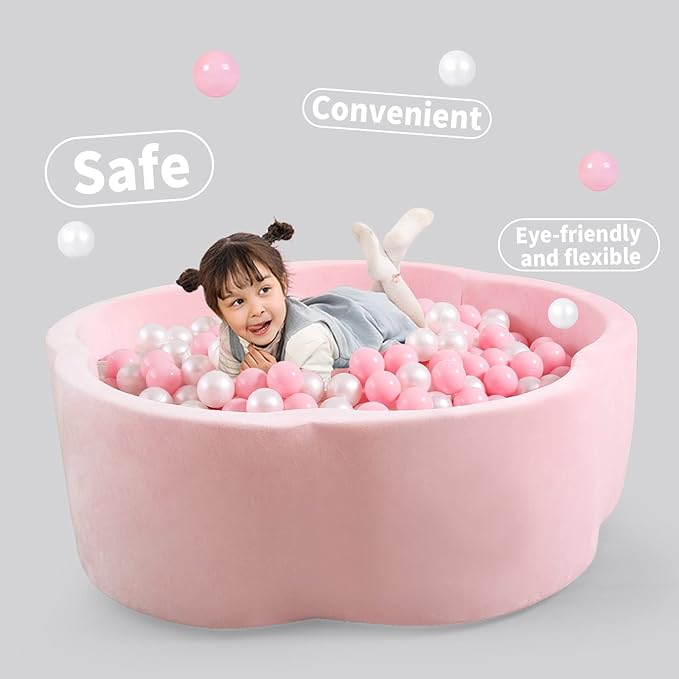 Ball Pit Balls Pack of 100 200 500 - Star and Round Set BPA Free Phthalate Free Non-Toxic Crush Proof Play Balls Soft Plastic Balls for Toddlers Baby Kids Birthday Pool Tent Party