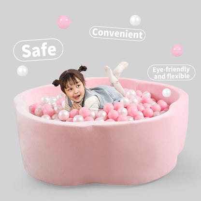 Ball Pit Balls Pack of 100 200 500 - Star and Round Set BPA Free Phthalate Free Non-Toxic Crush Proof Play Balls Soft Plastic Balls for Toddlers Baby Kids Birthday Pool Tent Party