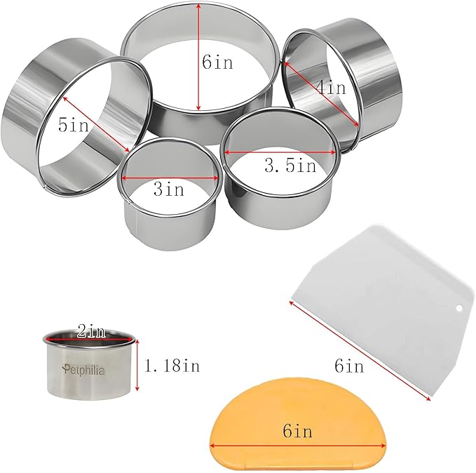 8pc Round & Circle Cookie Cutter Set