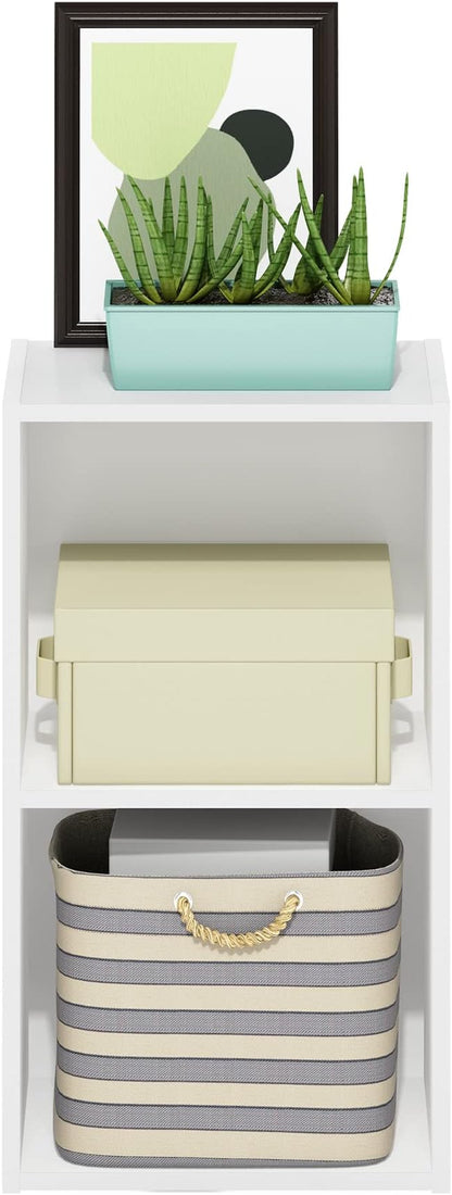 Furinno PASIR Book Shelf, 2-Tier Modern Bookshelf, Open Shelves Bookcase 9 x 12