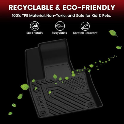 LASFIT Floor Mats & Cargo Liner for 2016-2026 Volvo XC90 T8 PHEV 6 Seats Only, Custom Fit All Weather TPE Floor Liners, Refined Interior Protection, 1st 2nd 3rd Row Mats, Trunk Mat & Backrest Mats