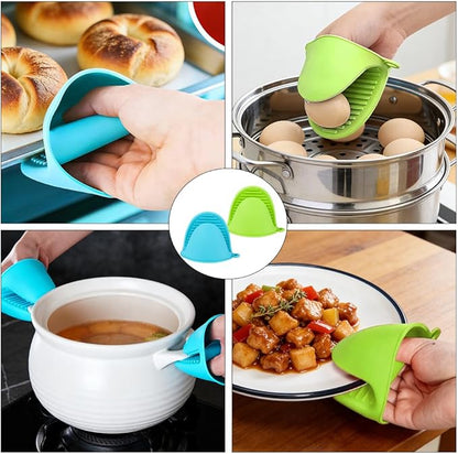 4 PCS Silicone Oven Mitts Heat Resistant Mini Oven Gloves