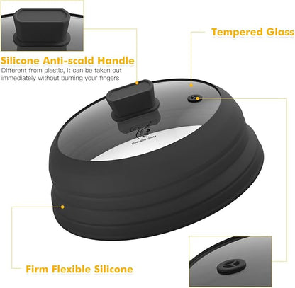 Microwave Splatter Cover Glass Guard Lid