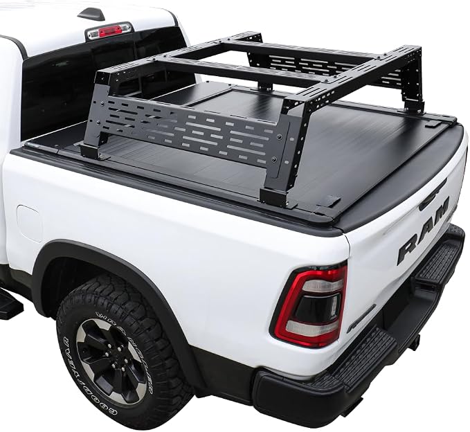 Syneticusa MR Retractable Truck Bed Cover with R3 Rack for Ford F-150 2004–2026 | 5.5' (67”) Short Bed | Aluminum Hard Retractable Tonneau Cover | One-Person Installable | Waterproof, Low-Profile