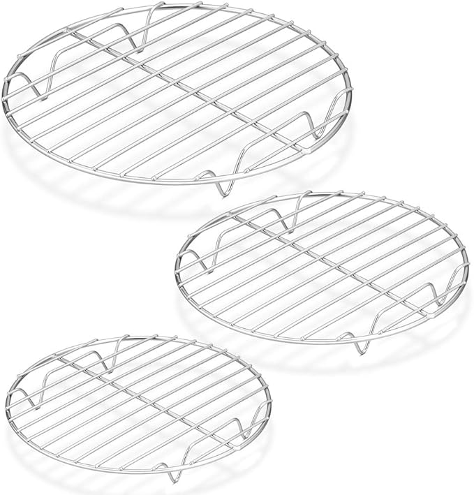 P&P CHEF Round Cooking Rack, Fits Air Fryer/Stockpot/Pressure Cooker/Round Cake