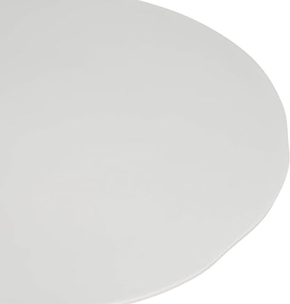 Carlisle FoodService Products Ridge Reusable Plate Rimless Plate for Home and Restaurant, Melamine, 11 Inches, Cement, (Pack of 12)