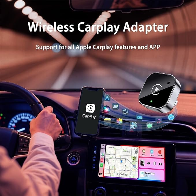 Wireless CarPlay and Android Auto Adapter for Bentley Flying Spur 2020-2025- Mini Plug and Play Converter for Stable Connection