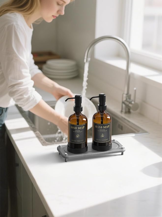 Luxspire Soap Dispenser Set, Hand Soap Dispensers