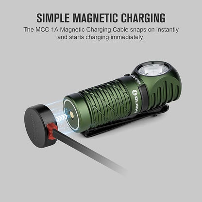 OLIGHT Perun 2 Mini Headlamp 1100 Lumens LED Head Flashlight, Rechargeable Headlight with Red Light Option, Great for Working, Hiking, Camping and Climbing (OD Green Cool Whtie Light: 5700~6700K)