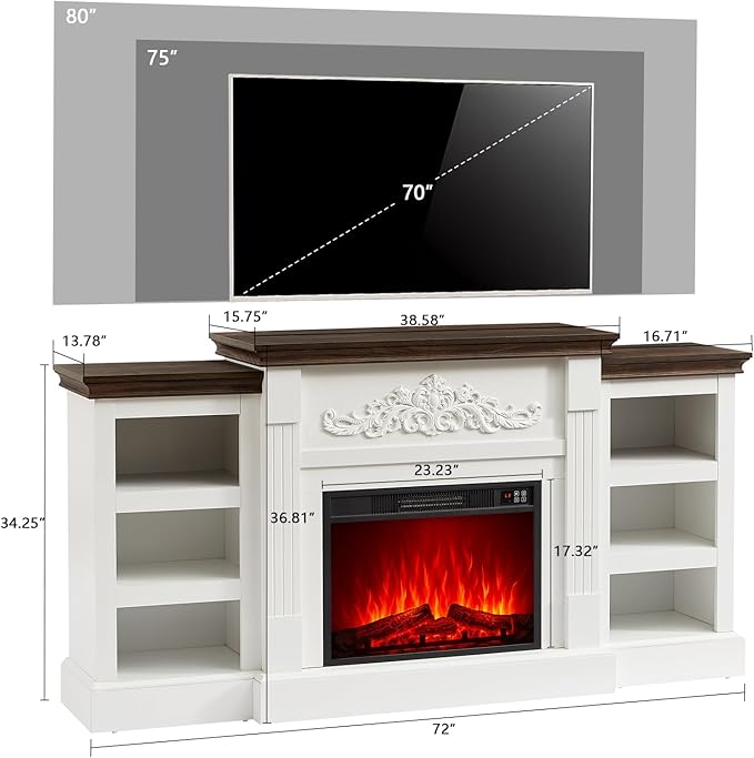 SOOWERY Electric Fireplace