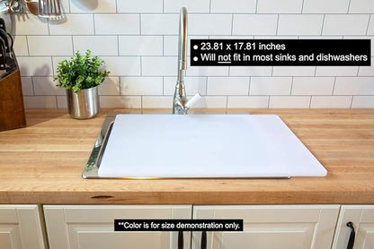 Thirteen Chefs 24 x 18 Large Yellow Cutting Board
