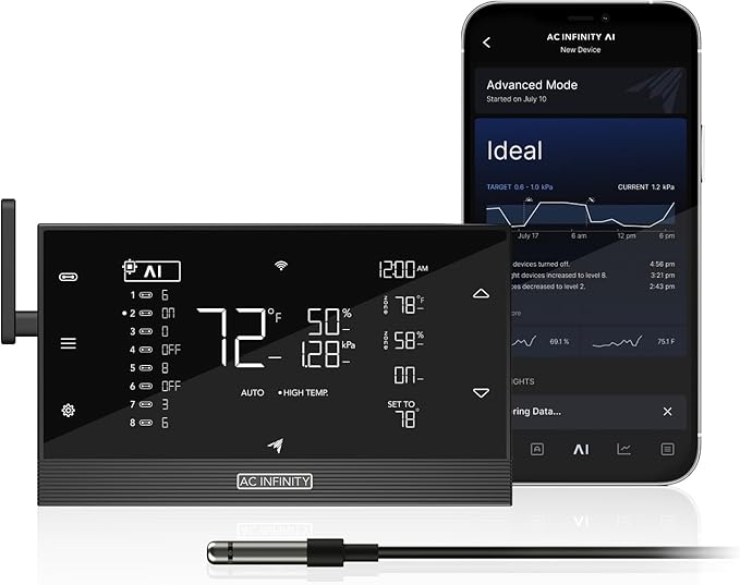 AC Infinity Controller AI+ Environmental Controller, Dynamic AI Controls Grow