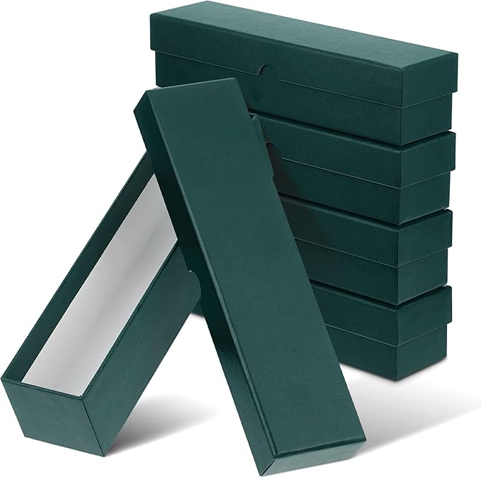 Teling 4 Pcs Coin Storage Box 2x2inch Flip Holders Collectors Coin Supplies Holders for Cents Collection Cardboard(Dark Green)