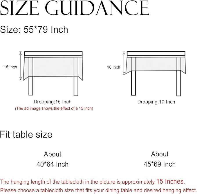 ISAENNE Designer Green Linen Table Cloth Rectangle,Floral French Country Indoor Tablecloth,Stain Resistant Home Decor Tablecloths for Dining Kitchen Thanksgiving Party,55"*79"-Brune