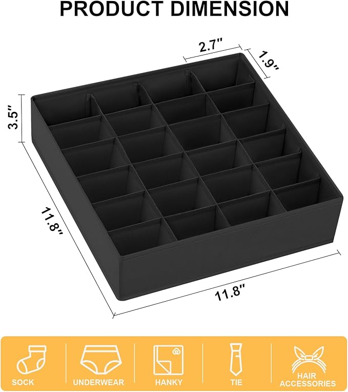 Joyoldelf Sock Organizer Drawer Organizer