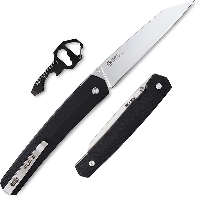 Ruike P865, EDC Camping Folding Pocket Knife,14c28n Steel,Liner Lock,G10 Handle,Blet Clip