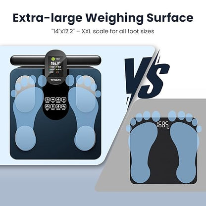 YINOLIFE Scale for Body Weight, 8 Electrode Smart Bathroom Scale