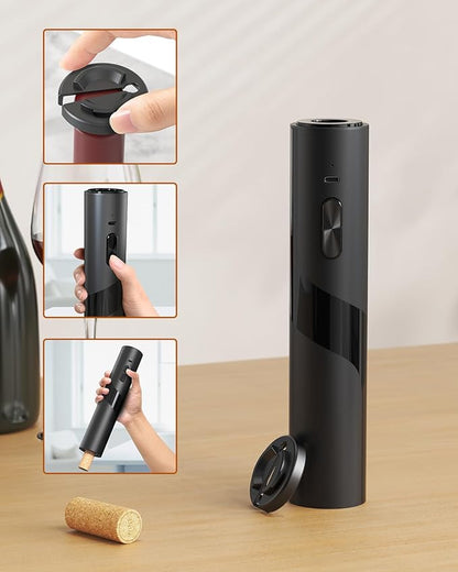 CIRCLE JOY Electric Wine Bottle Opener Set Rechargeable 7-in-1 Wine Set