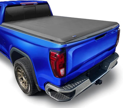 Tyger Auto T1 Soft Roll Up Truck Bed Tonneau Cover Compatible with 2007-2013 Chevy Silverado / GMC Sierra 1500; 2007-2014 2500 HD 3500 HD | Fleetside 6'6" Bed (78") | TG-BC1C9004 , Black