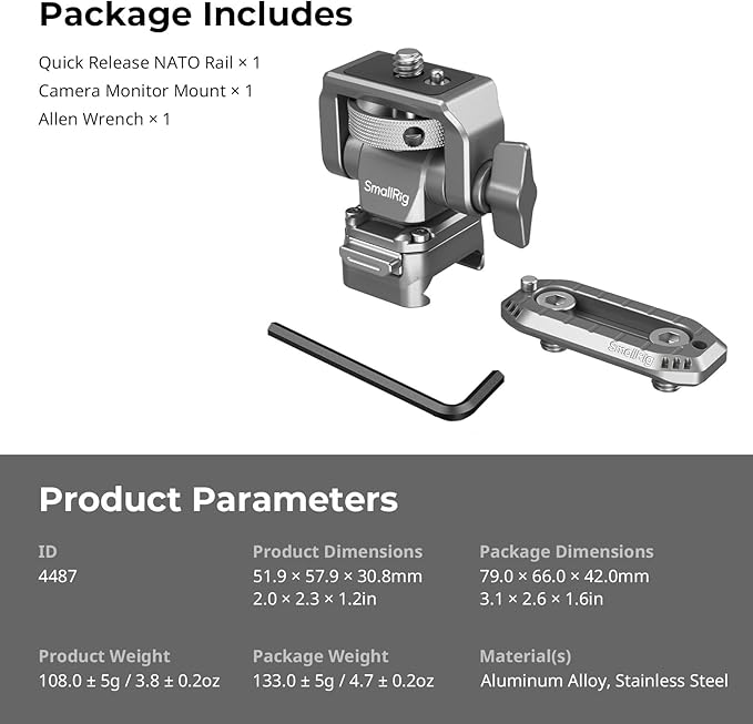 SMALLRIG Quick Release Camera Monitor Mount