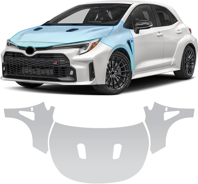 for Toyota Corolla GR 2023-2024 TPU Clear 9Mil Pre-Cut Paint Protection Film Car Vinyl Wrap,PPF Transparent Protective Anti-Scratch Self Adhesive Waterproof Car Wrap Film,for Hood