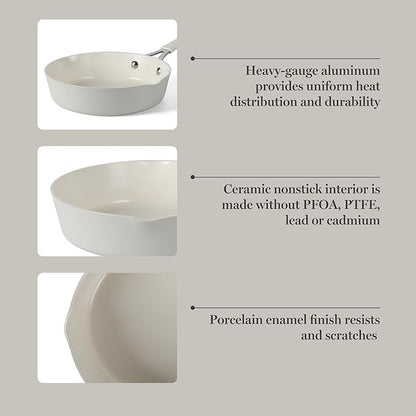 Martha Stewart Heathland 8 Inch Aluminum Fry Pan Cookware Non-Toxic Premium