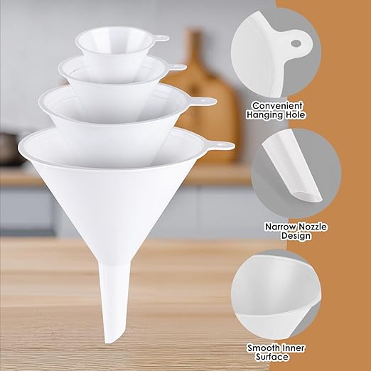 4 PCS Plastic Kitchen Funnel Set