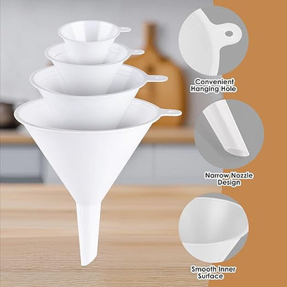 4 PCS Plastic Kitchen Funnel Set