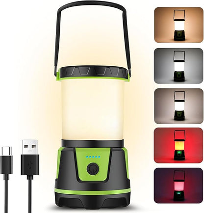 Rechargeable Camping Lantern 3000 Lumens ??LED Flashlight with 5 Modes, IP54 Waterproof, 7500mAh Battery, Portable Bright Light for Power Outages, Emergencies, Hurricanes & Hiking