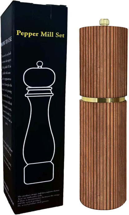Wooden Pepper Grinder Pepper Mill, Adjustable Coarseness Salt Pepper Grinder