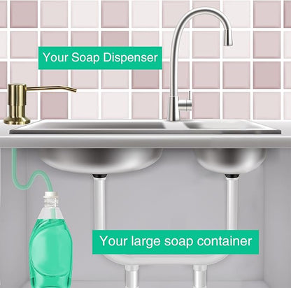 Soap Dispenser for Kitchen Sink, Built in Sink Soap Dispenser, Countertop Soap