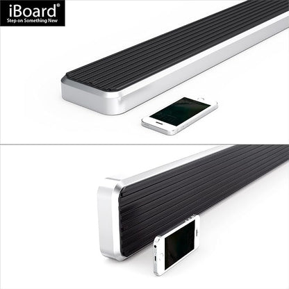 APS Premium 5in 304 Stainless Steel Running Boards Compatible with Chevy Silverado GMC Sierra Crew Cab 19-26