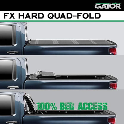 Gator FX Hard Quad-Fold Truck Bed Tonneau Cover | 8828227 | Fits 2019 - 2025 Dodge Ram 1500 w/o RamBox, Does Not Fit w/ Multi-Function (Split) Tailgate 5' 7" Bed (67.4")