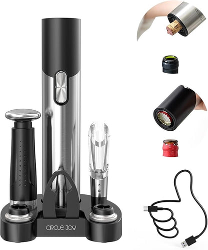 CIRCLE JOY Electric Wine Opener Set Automatic Wine Opener Kit