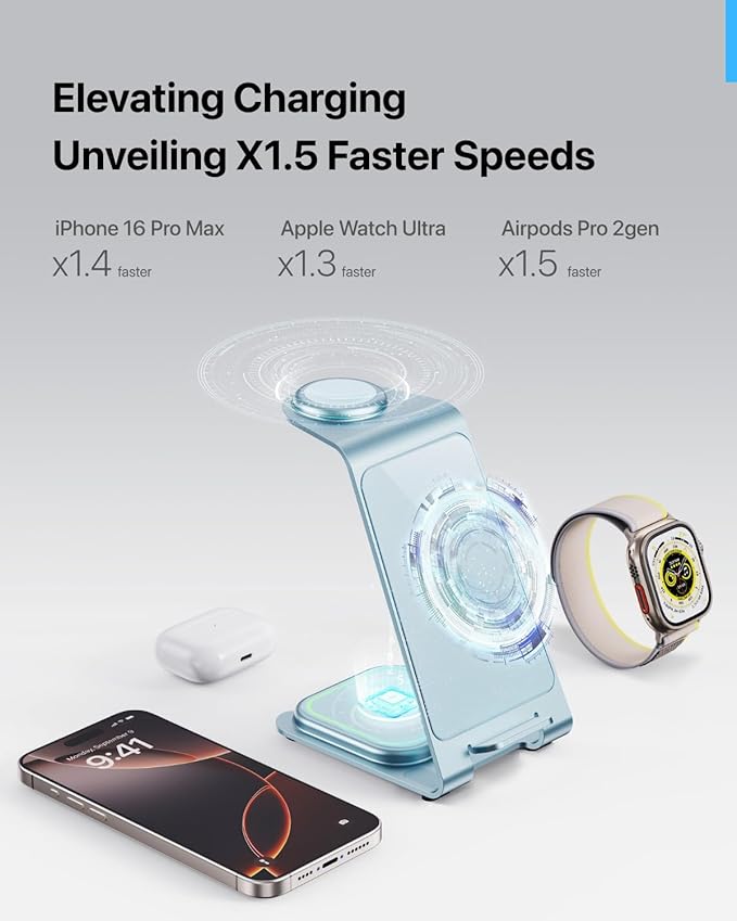 Intoval 3 in 1 Wireless Charging Station