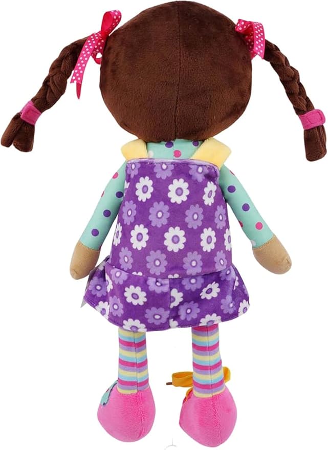 Snuggle Stuffs Sugar Snap Plush Learn to Dress Doll for Toddlers - 15" - for 2 Year Old Girl - Montessori