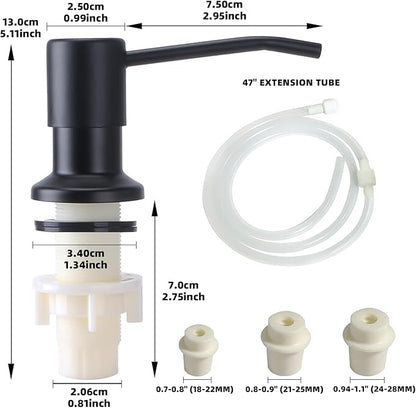 Soap Dispenser for Kitchen Sink, Built in Sink Soap Dispenser, Countertop Soap