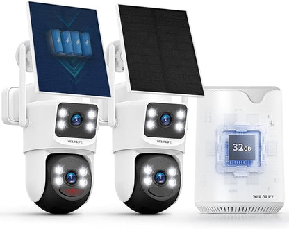 WEILAILIFE 【Auto Tracking & 2-Way Audio】 Security Cameras Wireless Outdoor