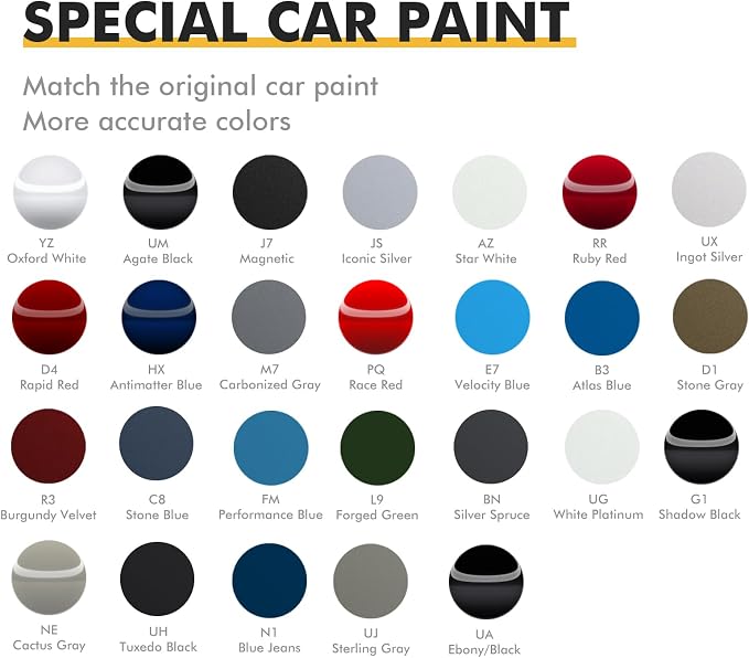 (Shadow Black (G1) Car Touch Up Paint for ford, Car Paint Scratch Repair Kit, 2 in 1 Premium Scratch Remover Pen with Exact Color-Matched