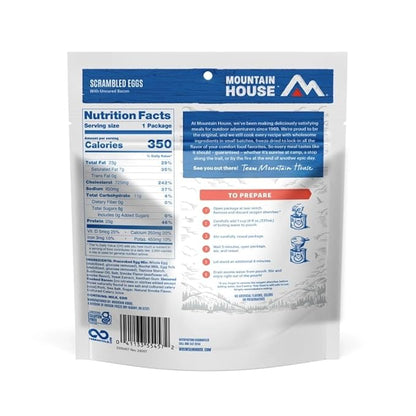 Mountain House Scrambled Eggs with Uncured Bacon Freeze Dried Backpacking & Camping Food 6-Pack Gluten-Free