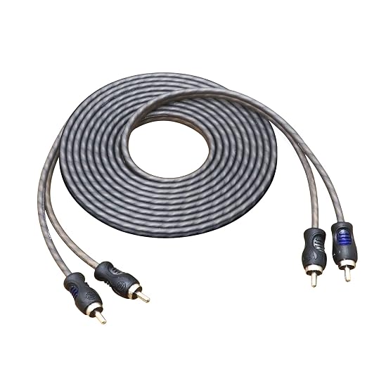RECOIL RCI212 100% Oxygen Free Copper 12ft 2-Channel RCA Audio Cable, Twisted Pair with Noise Reduction