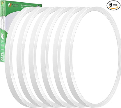 6PK 15.8 Inch LED Flush Mount Ceiling Light, 3000K/4000K/6000K CCT Selectable