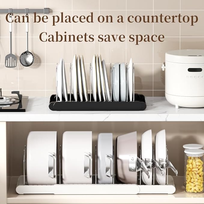 Pot Rack -Expandable Pan Organizer