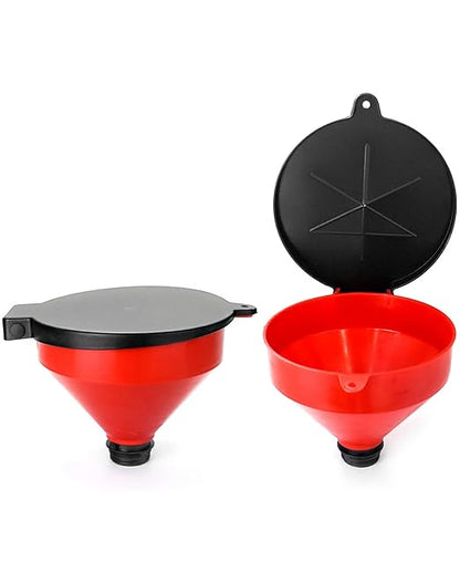 QWORK 4 Quart Lockable Drum Funnel