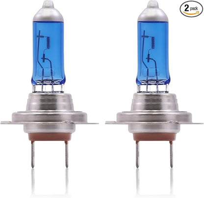 Sinoparcel H7 Halogen Headlight High or Low Beam, Fog Light Bulb, Brighter 5000K White Replacement for Standard 55W Bulb, Pack of 2